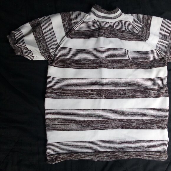 Vintage 70s Striped Polyester Short Sleeve Shirt - Picture 3 of 5